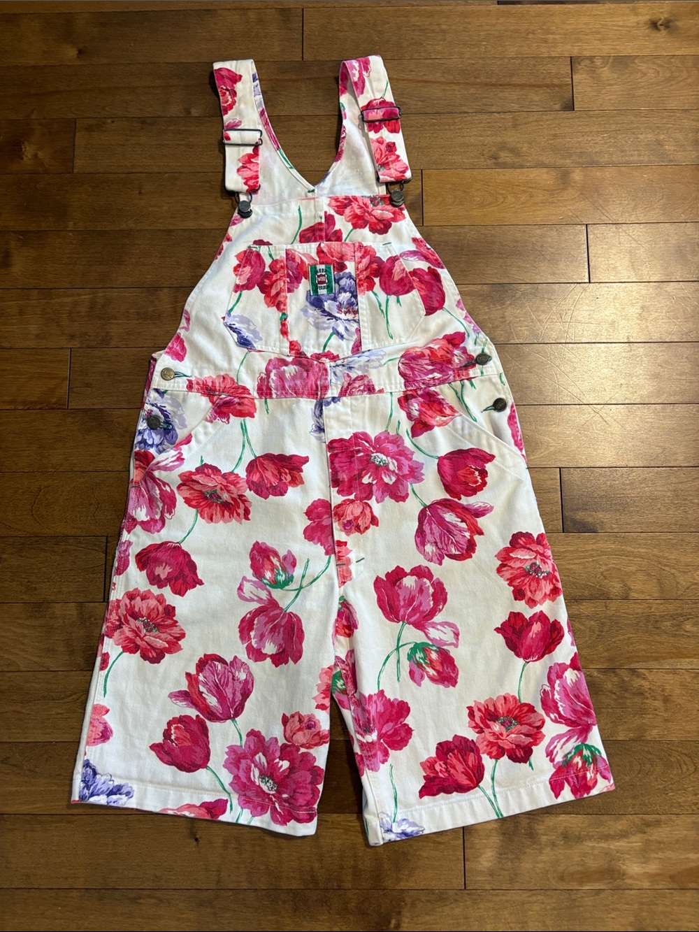 Ultra Rare Ikeda Floral Pink Women’s Denim Shorteralls